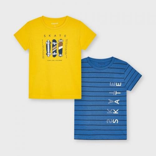 Комплект из двух футболок (желтый/синий)